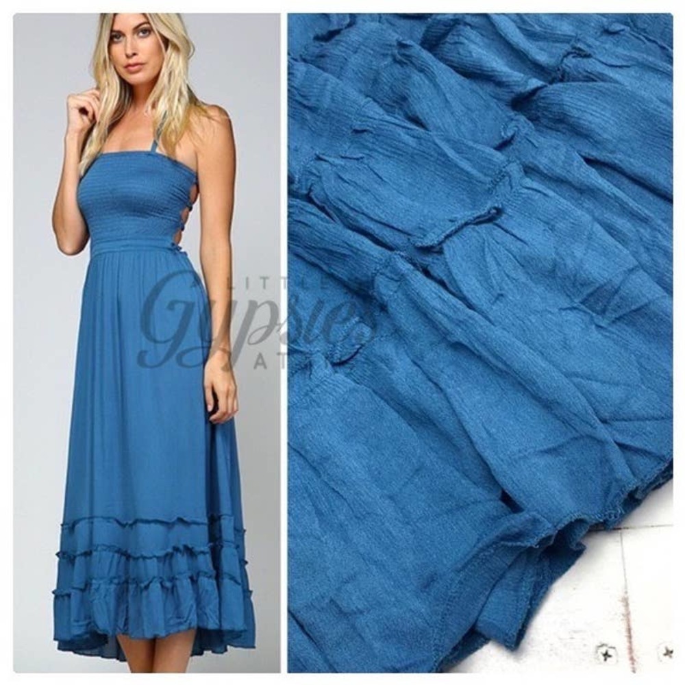 Handmade Tropical Resort Bohemian Maxi Dress - Picture 9 of 13